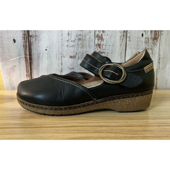 PIKOLINOS Granada Mary Jane Leather Black Leather Size 8.5 US/39 EU - Picture 1 of 7